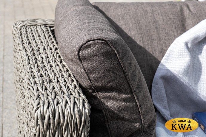 "Лунго" трансформирующаяся лаунж-зона из искусственного ротанга (гиацинт), цвет серый