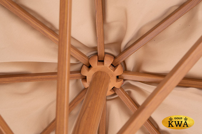 Корсика зонт уличный на алюминиевой опоре, цвет под дерево