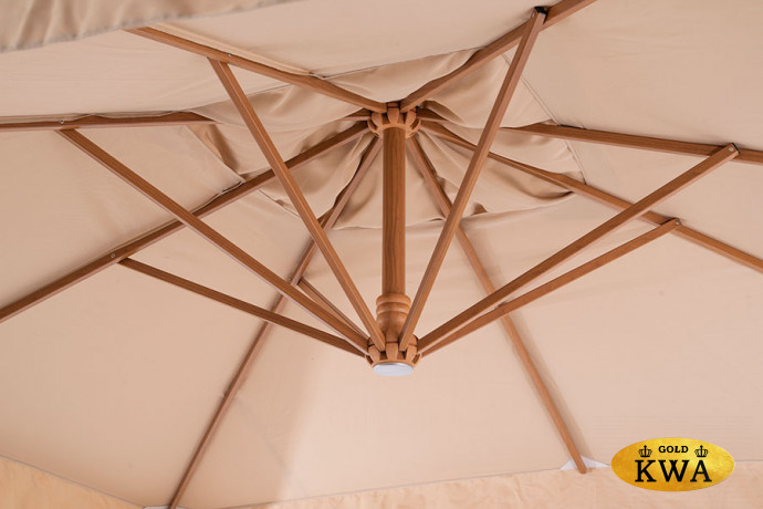 Корсика зонт уличный на алюминиевой опоре, цвет под дерево