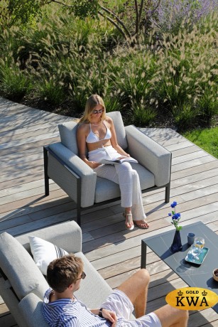 Stockholm Стол кофейный антрацит/черный, алюминий/спеченный камень