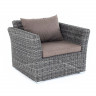Капучино кресло из искусственного ротанга, цвет темно-серый