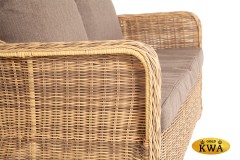 "Гляссе" диван двухместный из искусственного ротанга, цвет соломенный