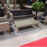Комплект плетеной мебели с диваном AFM-605G Grey