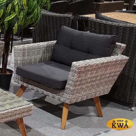 Комплект плетеной мебели с диваном AFM-605G Grey