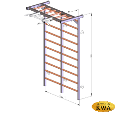 Шведская стенка комбинированная - КОМБИ (2 стенки + рукоход + турник)