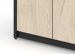 Уличная кухня Lounge C-119S, 3.6 м, дуб сонома/черный мрамор