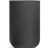 Кашпо TREEZ Effectory Granit Высокий округлый цилиндр Чёрный песок д-41, в-61 см