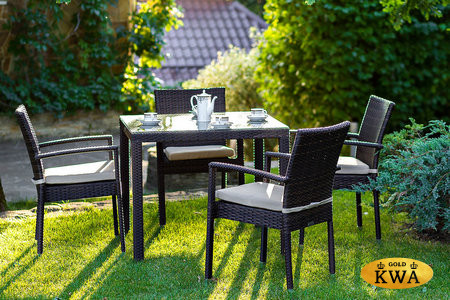 Обеденный комплект MILANO темно-коричневый на 4 персоны