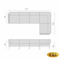 Диван пластиковый с подушками