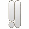 Deko mod.2 Gold Сет из 3-х зеркал 35*160, 35*125 см, Ø35 см