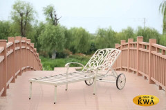 Шезлонг из литого алюминия Fiorino белый