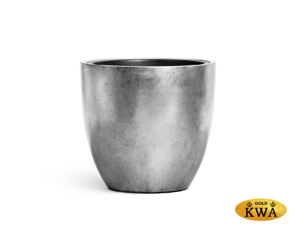 Кашпо TREEZ Effectory Metal Округлый конус Серебро в-47, д-50 см