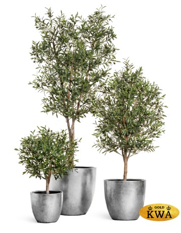 Кашпо TREEZ Effectory Metal Округлый конус Серебро в-47, д-50 см