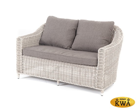 "Кон Панна" диван из искусственного ротанга двухместный, цвет бежевый