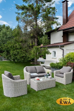 "Кон Панна" диван из искусственного ротанга двухместный, цвет бежевый