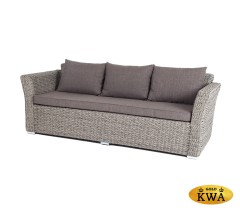 "Капучино" диван из искусственного ротанга (гиацинт) трехместный, цвет графит