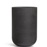 Кашпо TREEZ Effectory Granit Высокий округлый цилиндр Чёрный песок д-50, в-74 см
