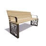 Садово-парковая скамейка «Севастополь» (1,5 лиственница,30х60)