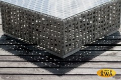 &quot;Канти&quot; столик плетеный кофейный из искусственного ротанга, цвет серый