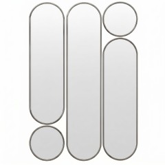 Deko mod.3 Gold Сет из 5-ти зеркал 35*160, 2х35*125 см, 2хØ35 см