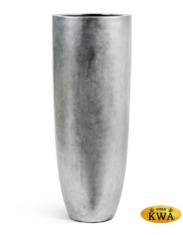 Кашпо TREEZ Effectory Metal Высокий конус Giant Серебро в-120, д-46 см 1/1