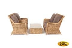 &quot;Гляссе Сингл&quot; лаунж-зона из искусственного ротанга, цвет соломенный