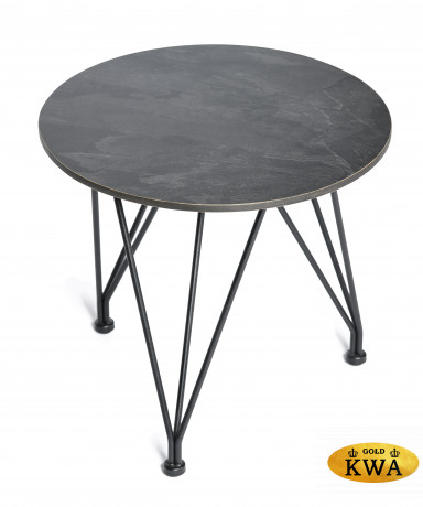 Гавана журнальный стол из HPL круглый Ø40, цвет "черный мрамор"