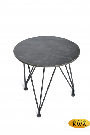 Гавана журнальный стол из HPL круглый Ø40, цвет "черный мрамор"