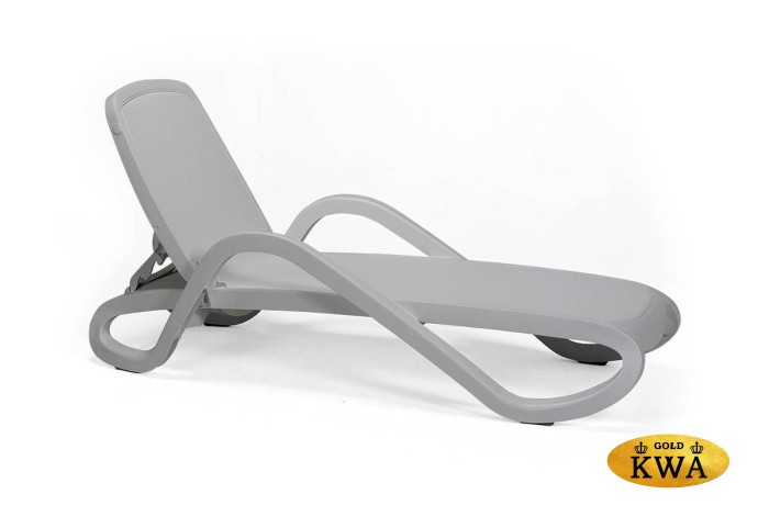 Шезлонг Nardi Alfa с подлокотниками, серый