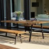 Обеденная группа из алюминия АЛЬТО со скамьями