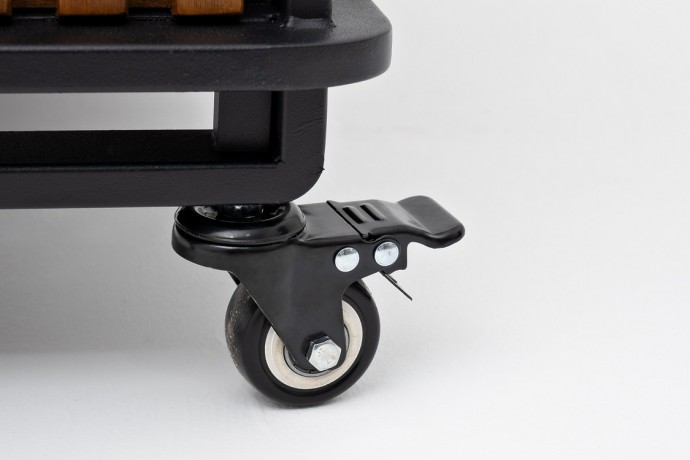 Кашпо из акации НОРД прямоугольное со стойкой-решеткой