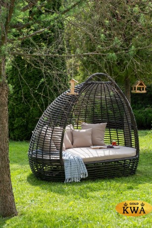 "Тенерифе" плетеная кровать - лежак, цвет бронзовый