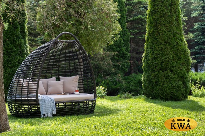 "Тенерифе" плетеная кровать - лежак, цвет бронзовый