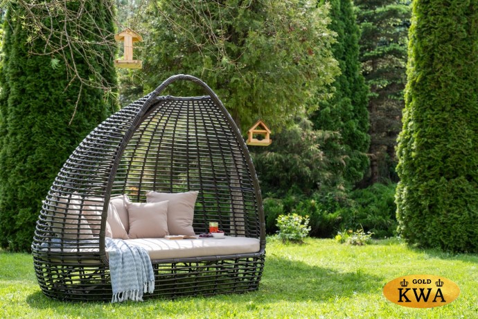 "Тенерифе" плетеная кровать - лежак, цвет бронзовый