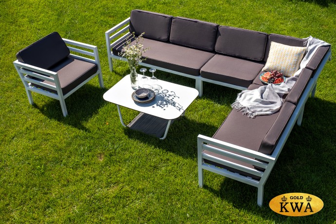 "Глория" модуль диванный левый, каркас из алюминия