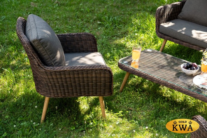 "Прованс" лаунж-зона плетеная из искусственного ротанга, цвет коричневый