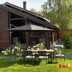 Зонт SKY BLACK круглый в комплекте с базой