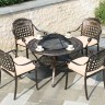 Комплект мебели из литого алюминия Vesuvius с мангалом