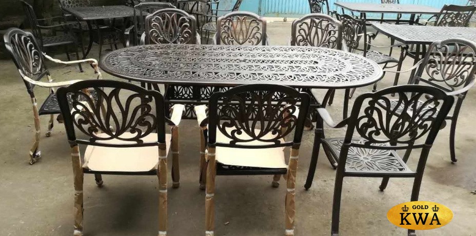 Литая обеденная группа из алюминия Florence 8