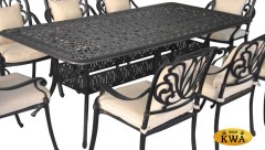 Обеденный садовый стол из литого алюминия Louis 214