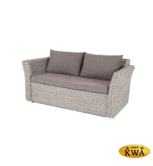 "Капучино" диван из искусственного ротанга (гиацинт) двухместный, цвет графит