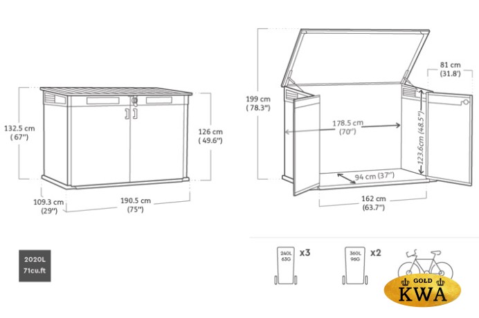 Шкаф пластиковый Cortina Mega