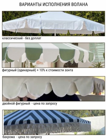Зонт профессиональный 3х4 м