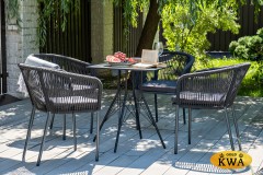 &quot;Форли&quot; обеденная группа на 4 персоны, квадратный стол, цвет &quot;серый гранит&quot;