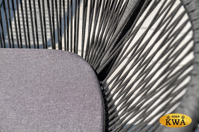 "Форли" обеденная группа на 4 персоны, квадратный стол, цвет "серый гранит"