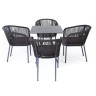 "Форли" обеденная группа на 4 персоны, квадратный стол, цвет "серый гранит"