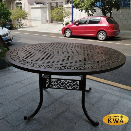 Круглый стол из литого алюминия Nice 180 с подносом