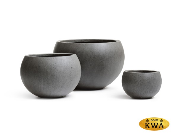 Кашпо TREEZ Effectory Beton Полусфера Тёмно-серый бетон д-32 см, в-23 см