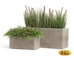 Кашпо TREEZ ERGO Graphics Низкий прямоугольник Капучино дл-60, в-30, ш-30 см