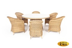 &quot;Эспрессо-150 R&quot; обеденная группа плетеная, цвет соломенный